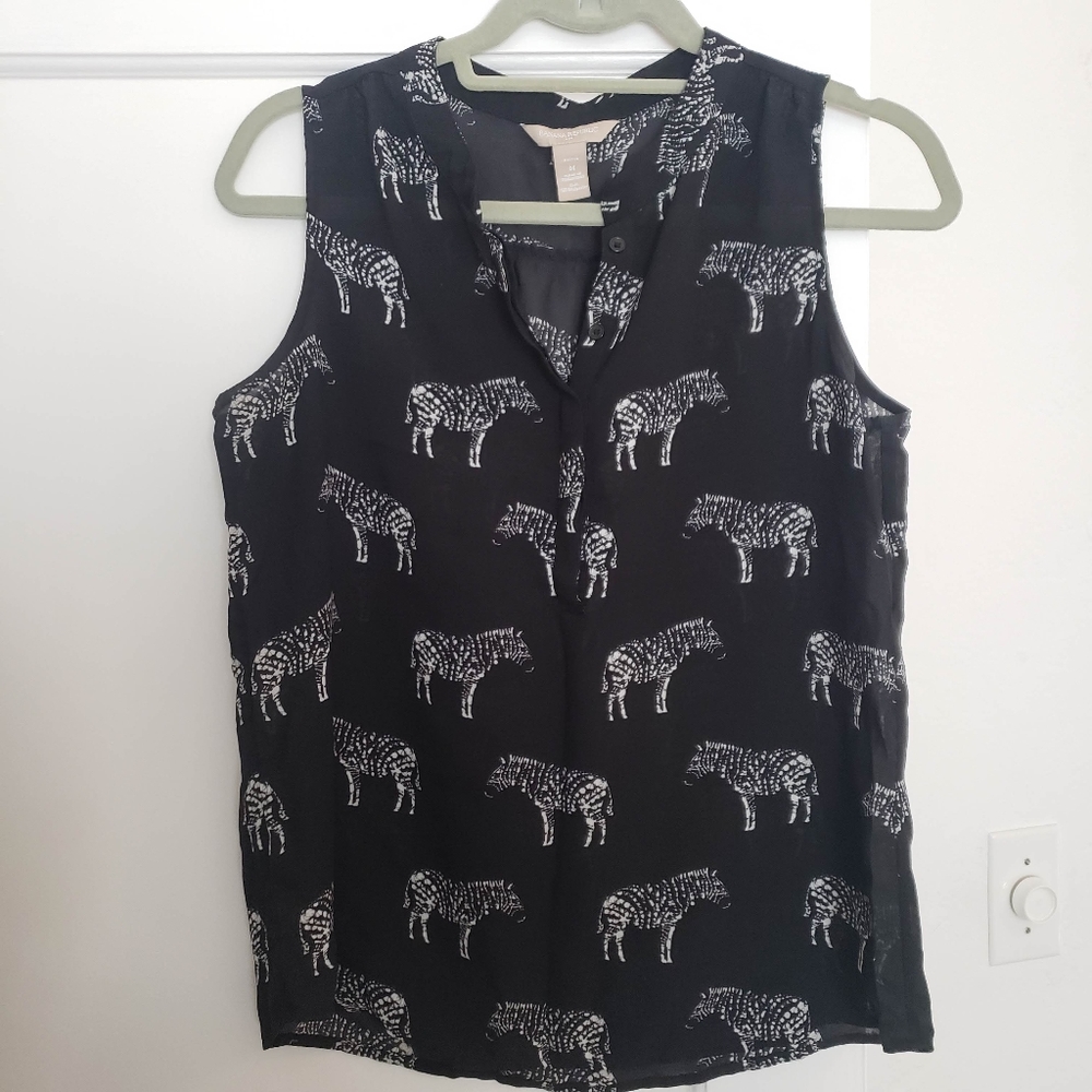 NWOT Banana Republic petite zebra shell
